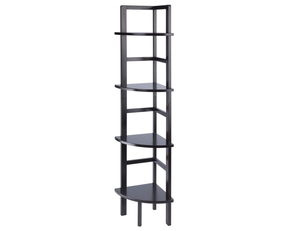 Aiden 4-Tier Corner Baker's Rack, 63' High, 14' Wide, Coffee