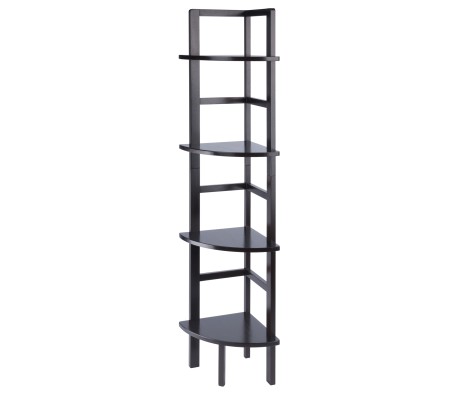 Aiden 4-Tier Corner Baker's Rack, 63' High, 14' Wide, Coffee