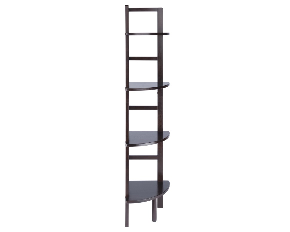 Aiden 4-Tier Corner Baker's Rack, 63' High, 14' Wide, Coffee