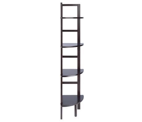 Aiden 4-Tier Corner Baker's Rack, 63' High, 14' Wide, Coffee