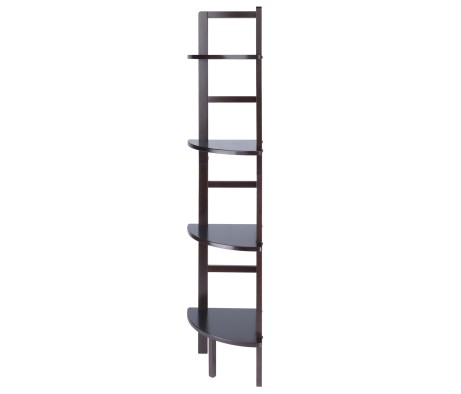 Aiden 4-Tier Corner Baker's Rack, 63' High, 14' Wide, Coffee