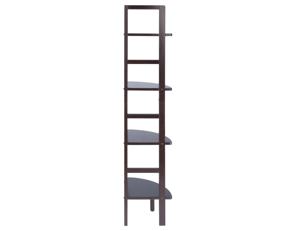 Aiden 4-Tier Corner Baker's Rack, 63' High, 14' Wide, Coffee
