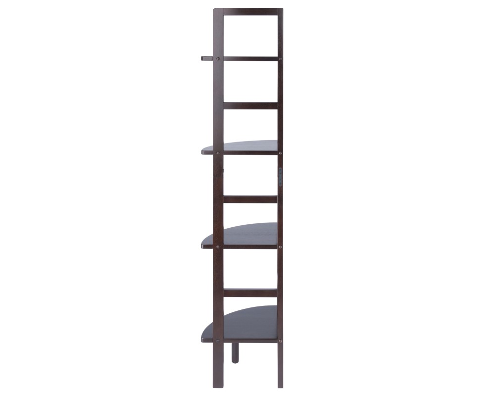 Aiden 4-Tier Corner Baker's Rack, 63' High, 14' Wide, Coffee