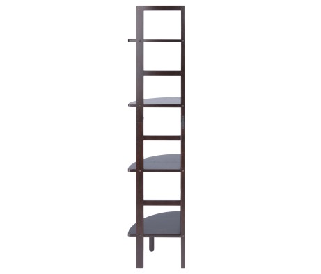 Aiden 4-Tier Corner Baker's Rack, 63' High, 14' Wide, Coffee