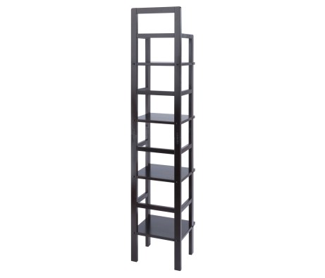 Aiden 4-Tier Narrow Baker's Rack, 71' High, 15' Wide, Coffee