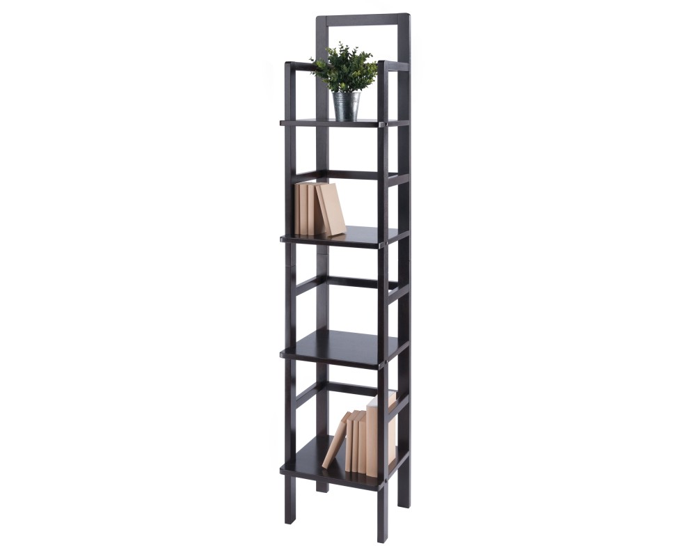 Aiden 4-Tier Narrow Baker's Rack, 71' High, 15' Wide, Coffee