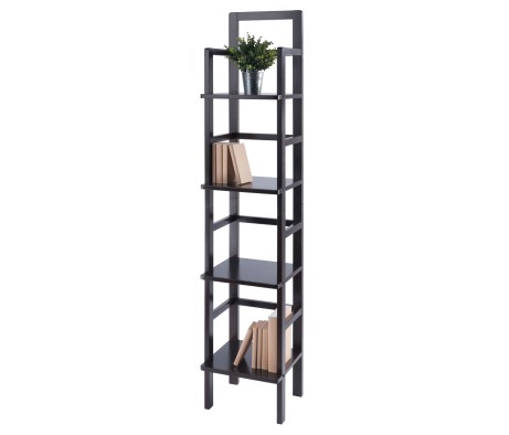 Aiden 4-Tier Narrow Baker's Rack, 71' High, 15' Wide, Coffee