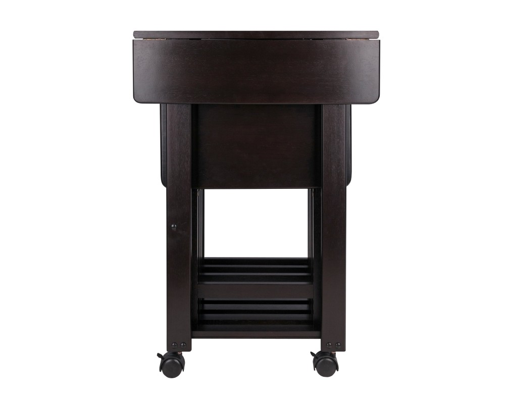 Sophia 5-Pc Snack Table Set with Drop Leaf Mobile Stand, Coffee