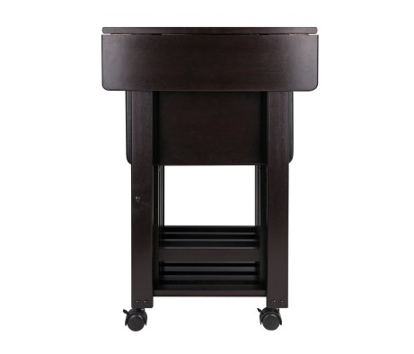 Sophia 5-Pc Snack Table Set with Drop Leaf Mobile Stand, Coffee