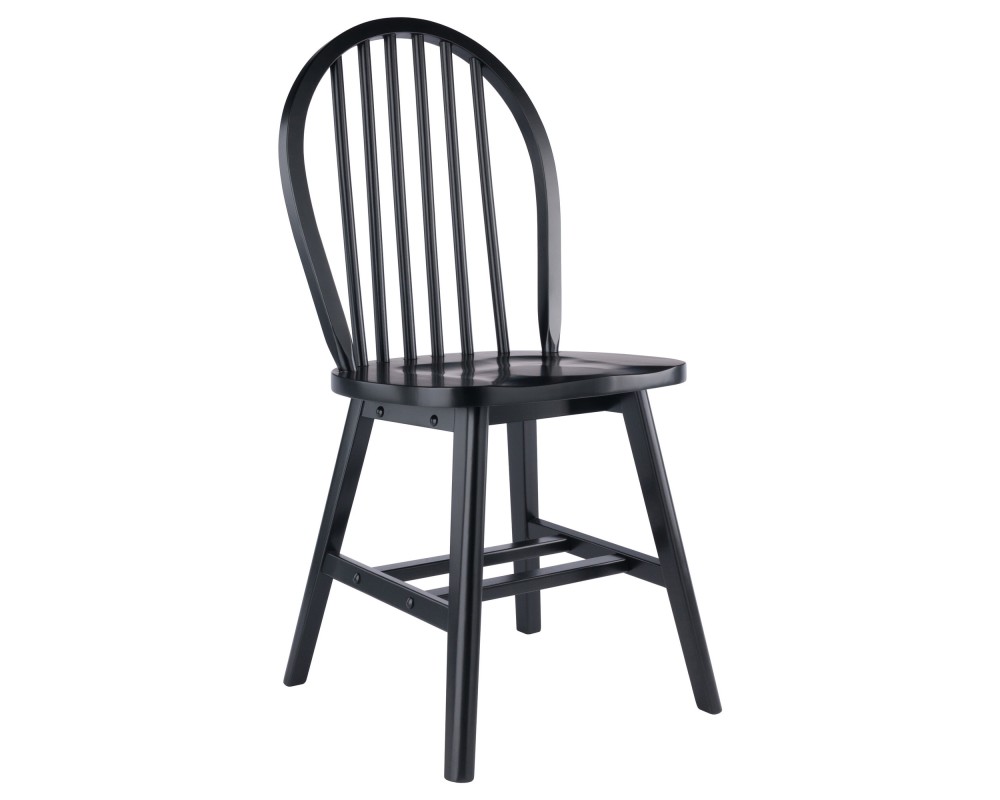 Windsor 2-Pc Chair Set, Black