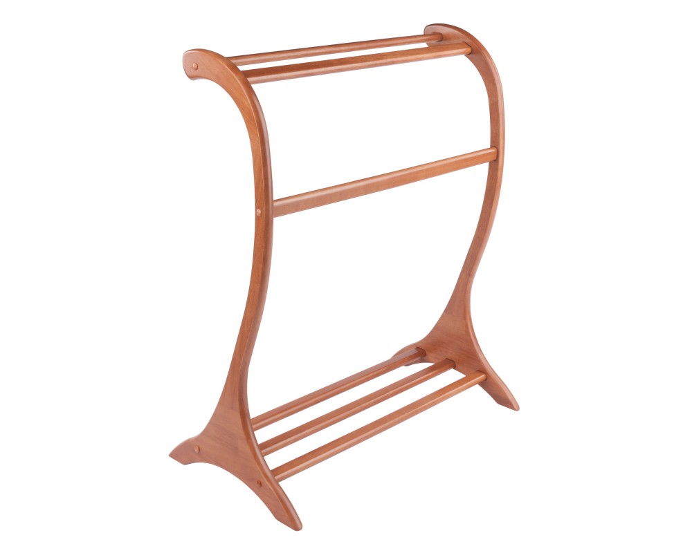 Bella Blanket Rack, Teak Finish