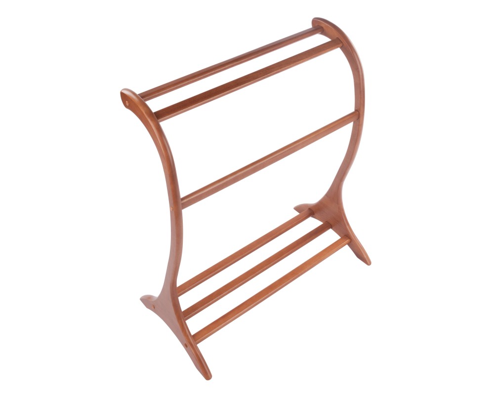 Bella Blanket Rack, Teak Finish