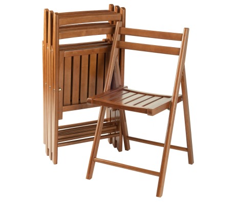 Robin 4-Pc Folding Chair Set, Teak