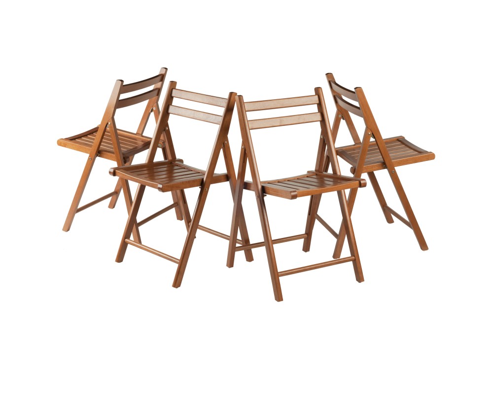 Robin 4-Pc Folding Chair Set, Teak