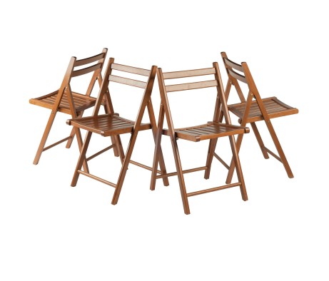 Robin 4-Pc Folding Chair Set, Teak