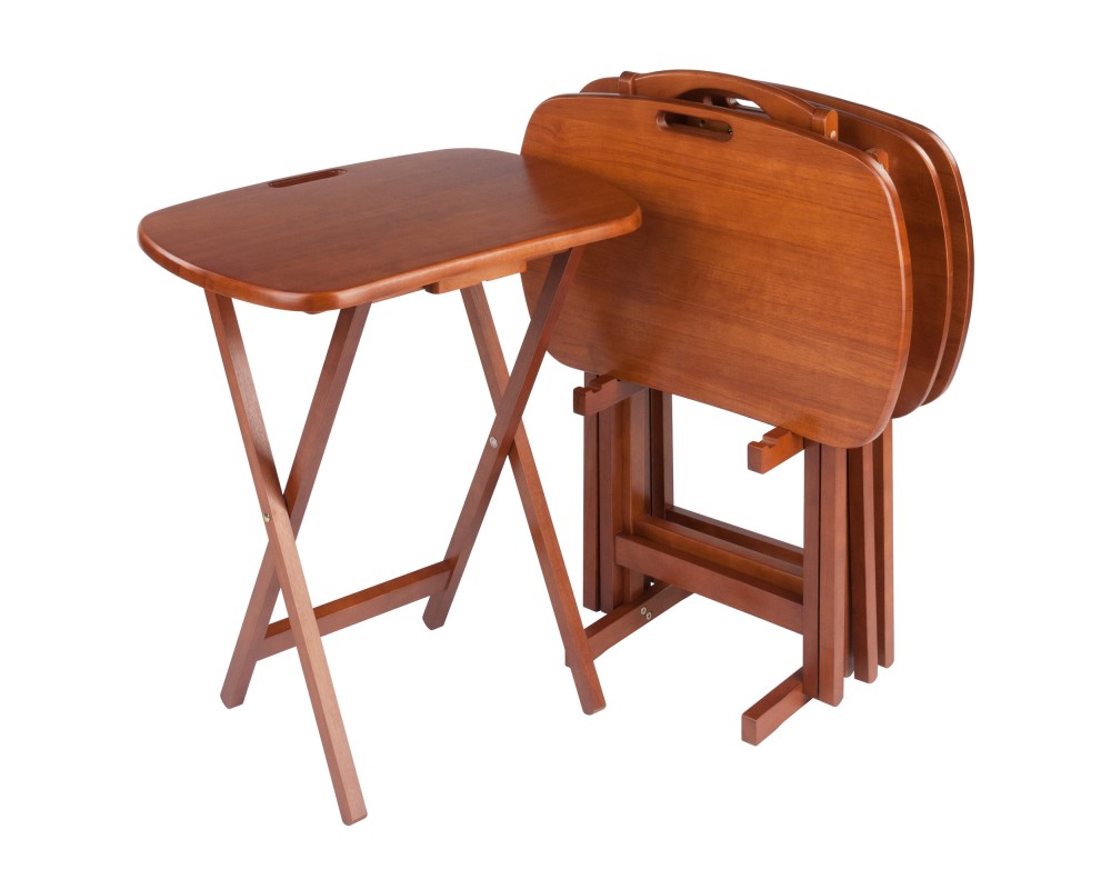 Lucca 5-Pc Snack Table Set, Teak