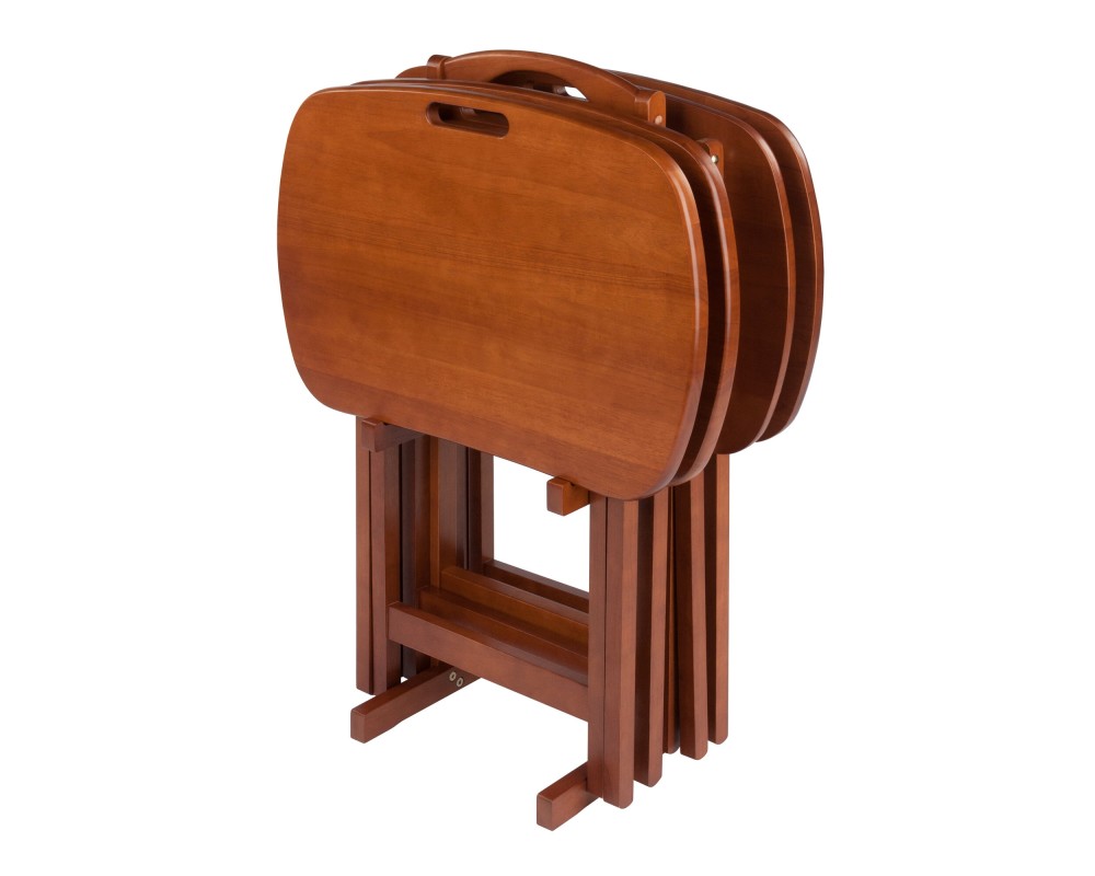 Lucca 5-Pc Snack Table Set, Teak