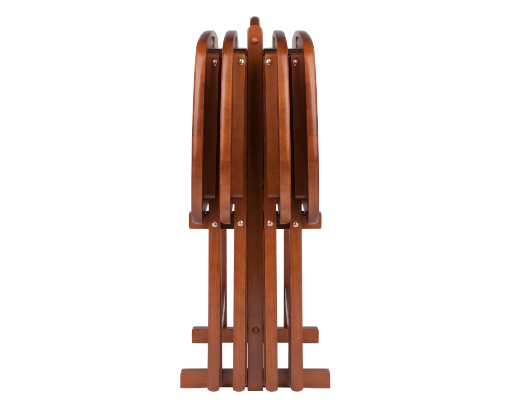 Lucca 5-Pc Snack Table Set, Teak
