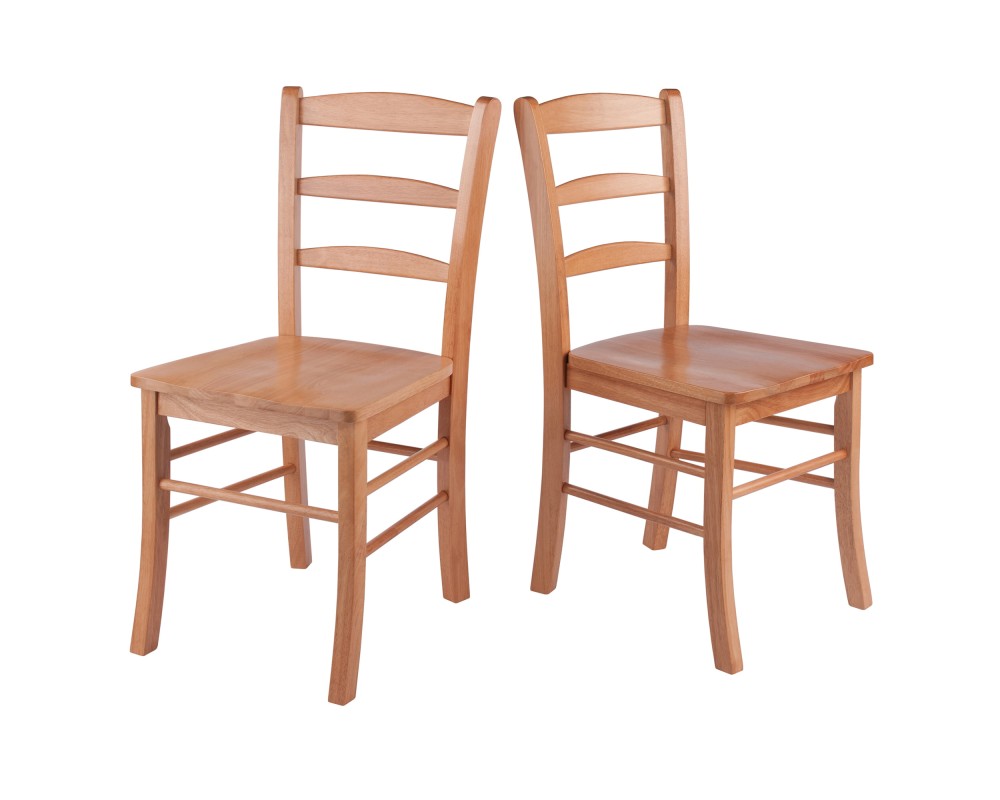Benjamin 2-Pc Ladder-Back Chair Set, Light Oak