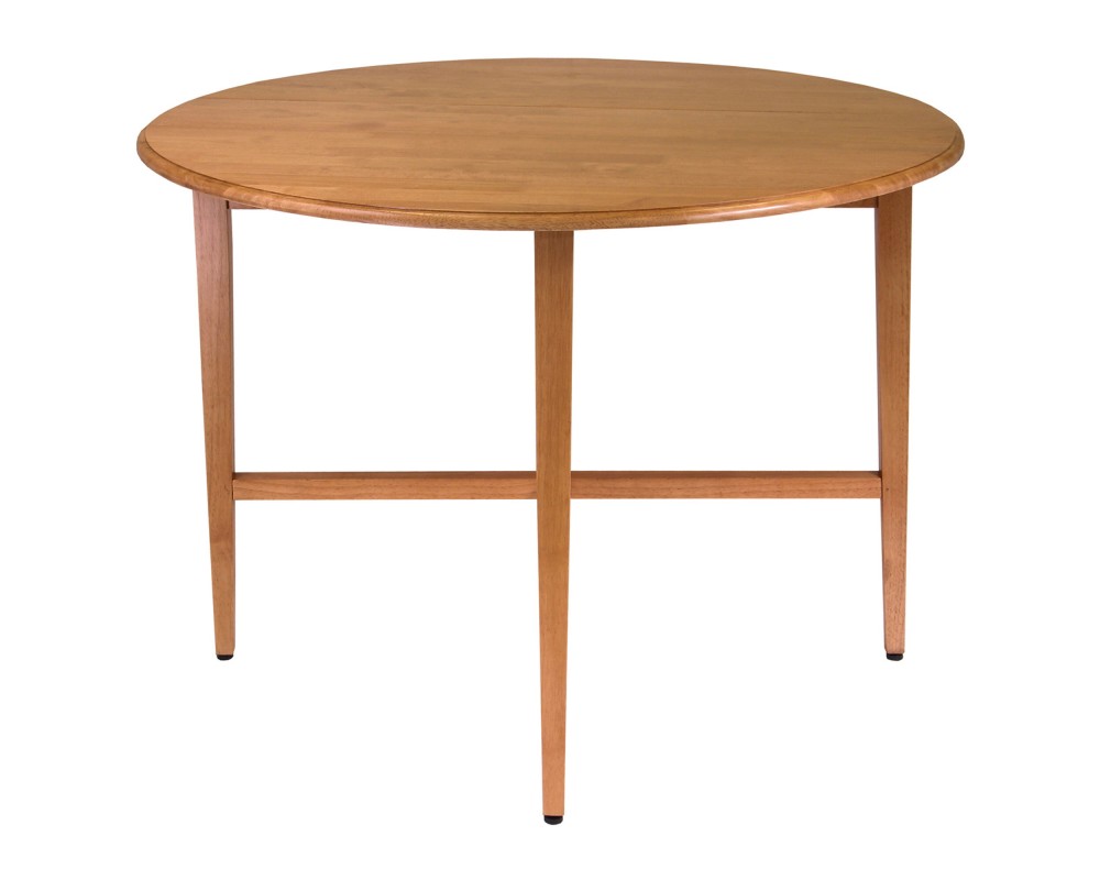 Hannah Foldable Round Dining Table, 42 inch, Light Oak
