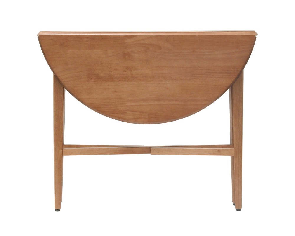 Hannah Foldable Round Dining Table, 42 inch, Light Oak