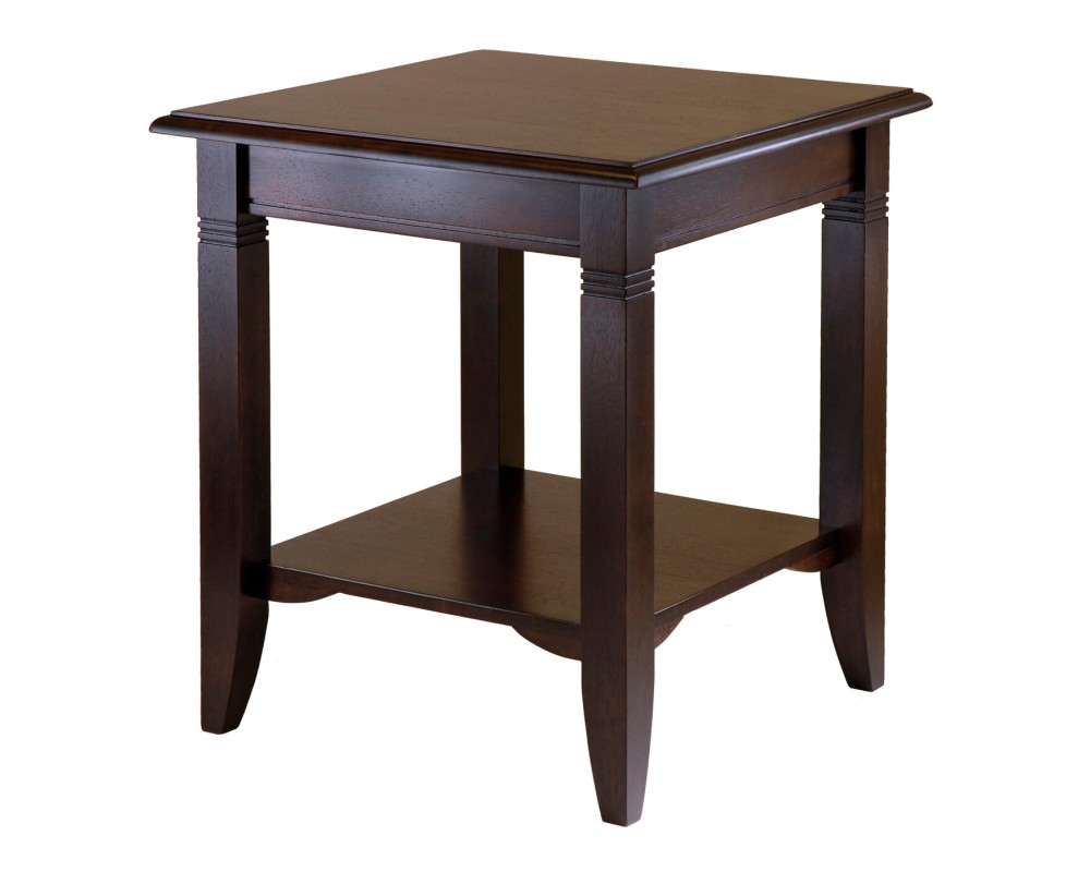 Nolan End Table, 20' Wide, 22' Tall, for Living Room, Bedroom, Cappuccino