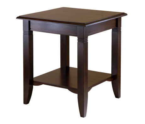 Nolan End Table, 20' Wide, 22' Tall, for Living Room, Bedroom, Cappuccino