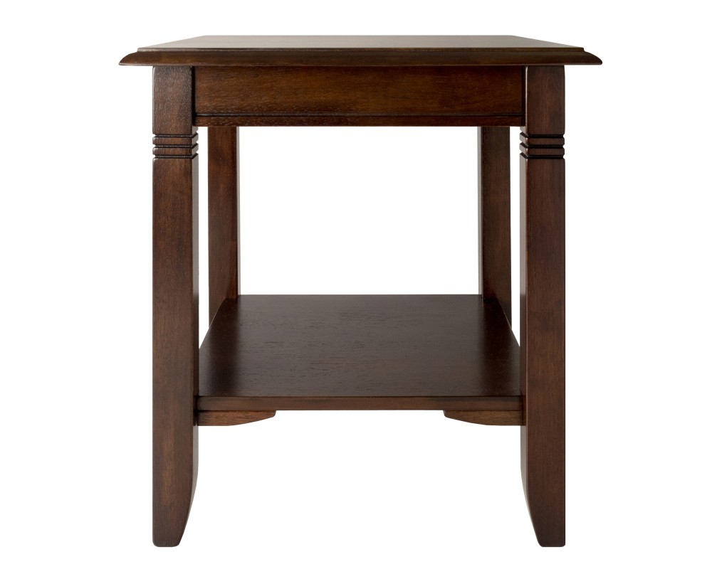 Nolan End Table, 20' Wide, 22' Tall, for Living Room, Bedroom, Cappuccino