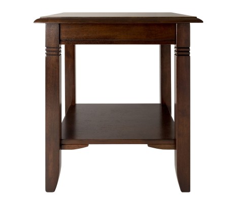 Nolan End Table, 20' Wide, 22' Tall, for Living Room, Bedroom, Cappuccino