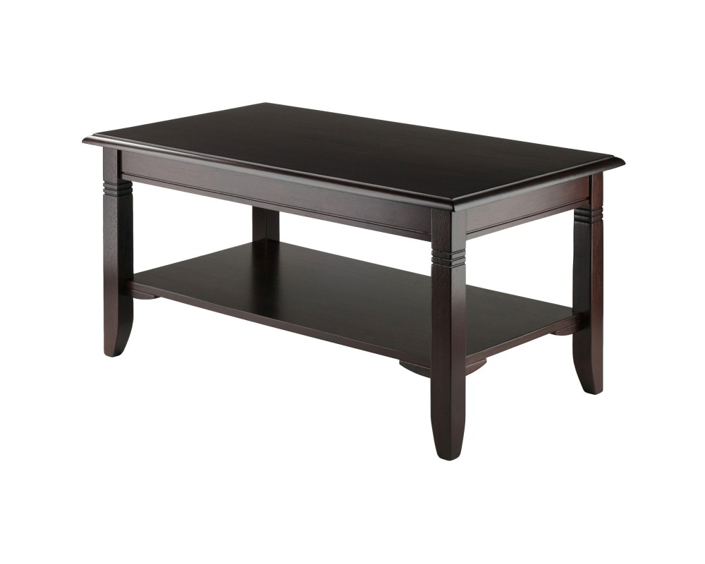 Nolan Coffee Table, 37' Wide, 18' Tall, Cappuccino