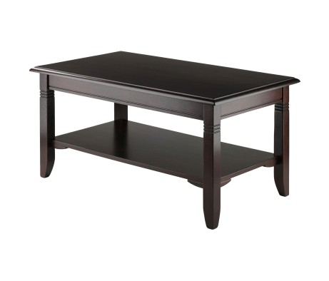 Nolan Coffee Table, 37' Wide, 18' Tall, Cappuccino