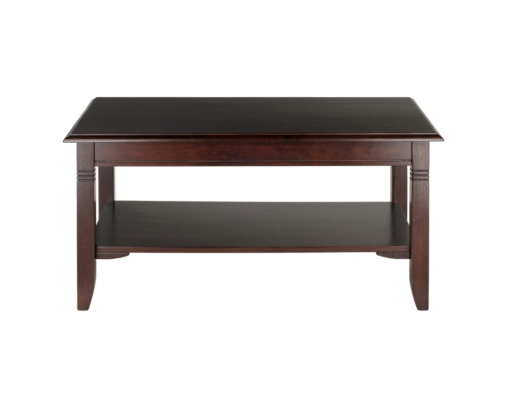 Nolan Coffee Table, 37' Wide, 18' Tall, Cappuccino