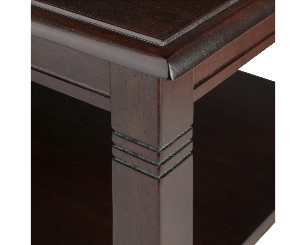 Nolan Coffee Table, 37' Wide, 18' Tall, Cappuccino