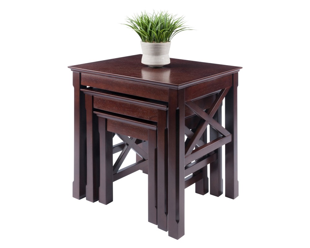 Xola 3-Pc Nesting Table Set, Cappuccino