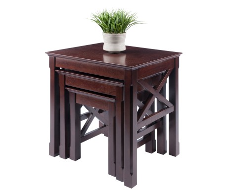 Xola 3-Pc Nesting Table Set, Cappuccino