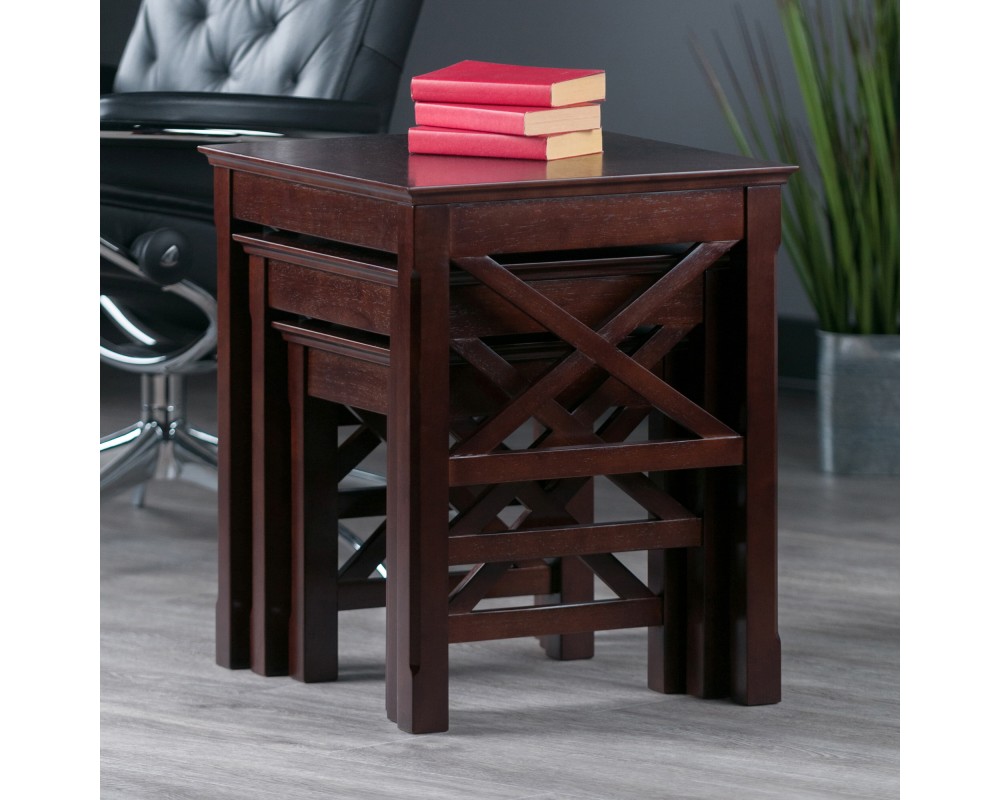 Xola 3-Pc Nesting Table Set, Cappuccino