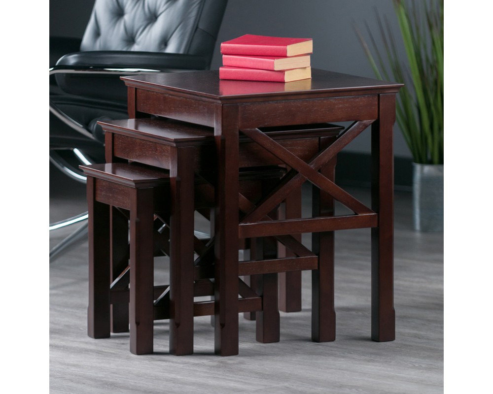 Xola 3-Pc Nesting Table Set, Cappuccino