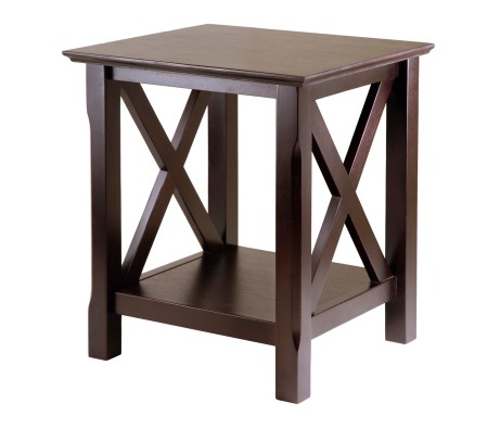 Xola End Table, 22' High, 20' Wide, Cappuccino