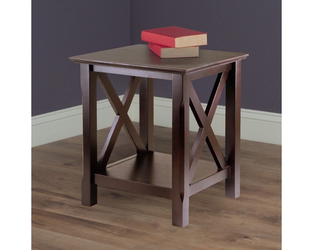 Xola End Table, 22' High, 20' Wide, Cappuccino