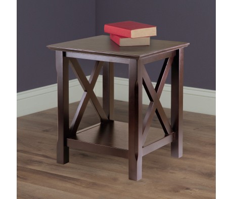 Xola End Table, 22' High, 20' Wide, Cappuccino