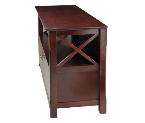 Xola TV Stand with Storage, 44' Wide, 24' High, Cappuccino