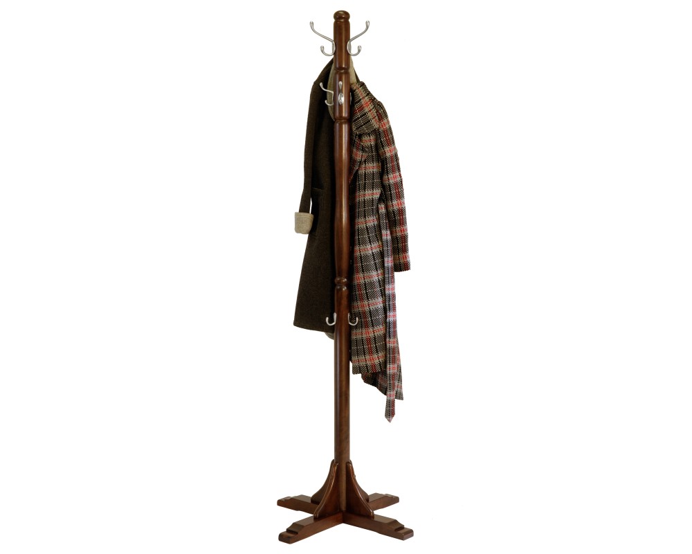 Jera 9-Hook Coat Rack, 72' High, Cappuccino