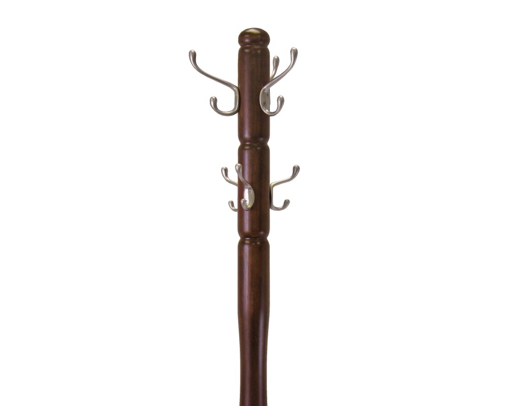 Jera 9-Hook Coat Rack, 72' High, Cappuccino