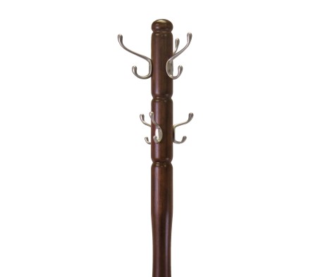 Jera 9-Hook Coat Rack, 72' High, Cappuccino