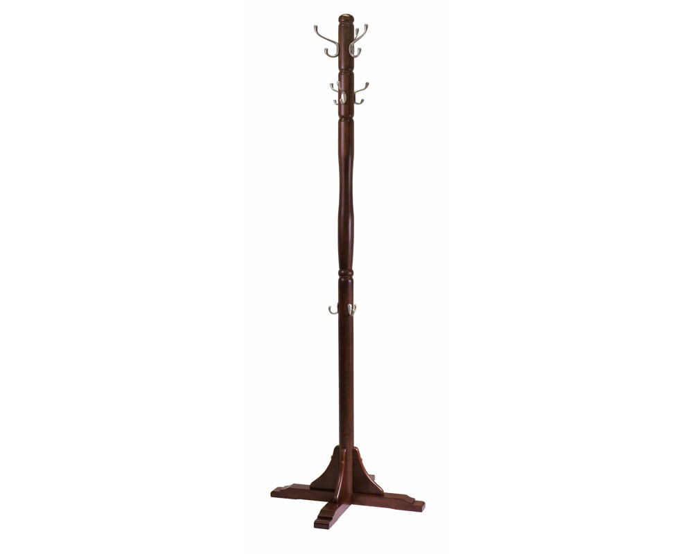 Jera 9-Hook Coat Rack, 72' High, Cappuccino