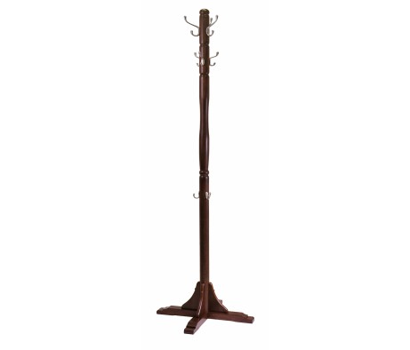 Jera 9-Hook Coat Rack, 72' High, Cappuccino