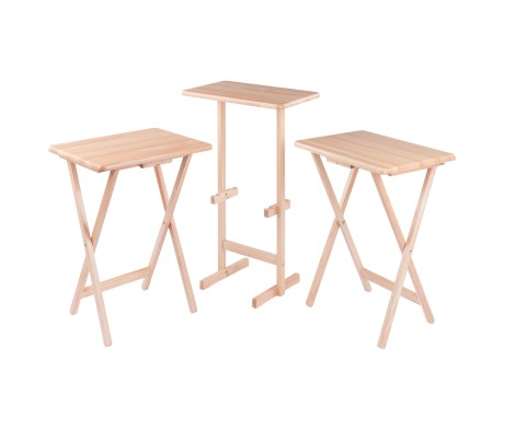 Riley 3-Pc Snack Table Set, Natural