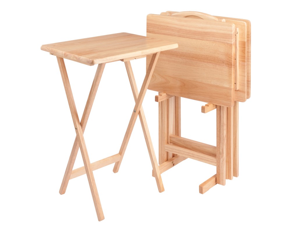 Alex 5-Pc Snack Table Set, Natural