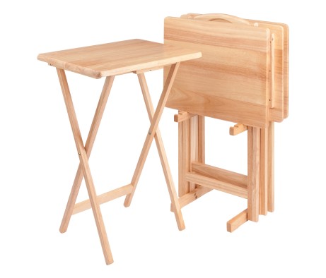 Alex 5-Pc Snack Table Set, Natural