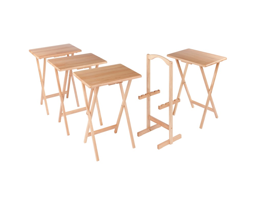 Alex 5-Pc Snack Table Set, Natural